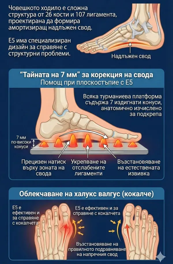 E5 платформа за корекция на свода на ходилото