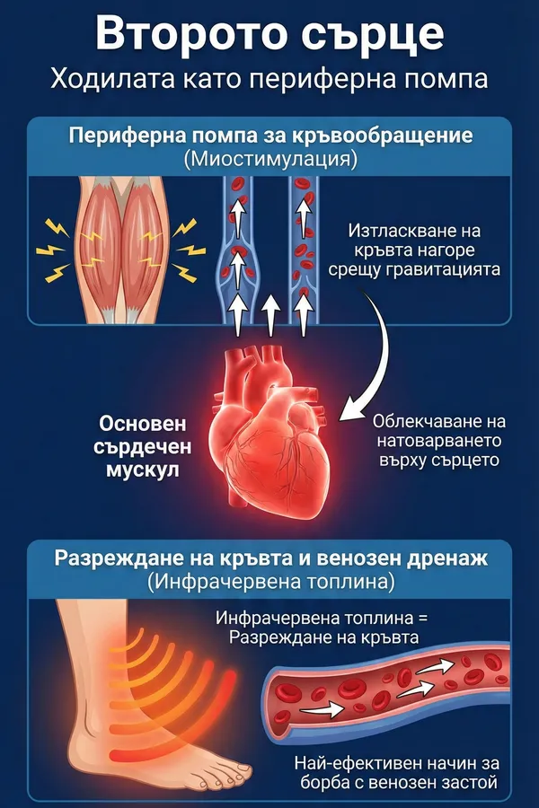 Кръвообращение и второто сърце на ходилата